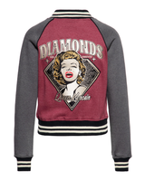 Diamonds are forever, harmaa/ tumma roosa Marilyn collegetakki