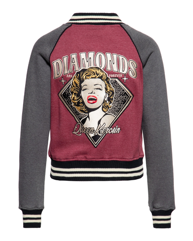 Diamonds are forever, harmaa/ tumma roosa Marilyn collegetakki