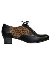 Vintro - Siiri - Crust Black Leopard - korolliset kävelykengät