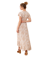 Saija mekko, Perhoshihallinen maximekko, hillitty beige