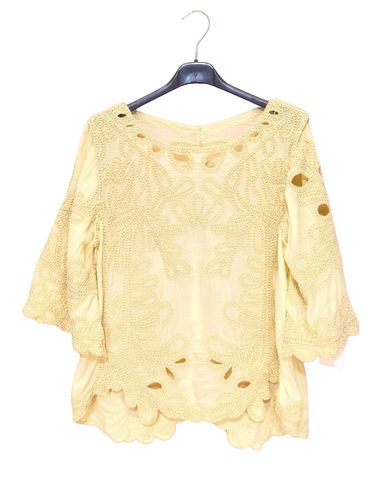 Kirjailtu bohotyylinen pusero, eri värejä. One size