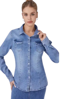  Vartalonmyötäinen Farkkupaita, slim fit