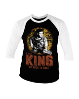 Elvis pitkähihainen t paita, King of Rock`n Roll. Reilut unisex koot!