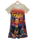 Sun Love Frida Kahlo -T-paitamekko kimalteella – Beige