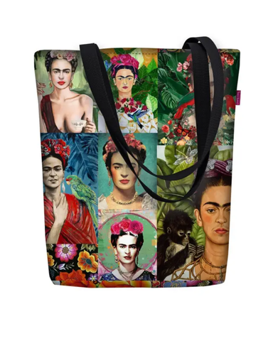 Moderni Frida Kahlo. Sunny Bertoni Line -kanvaslaukku