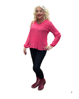 Pusero/Tunika jossa pliseerattu kangas