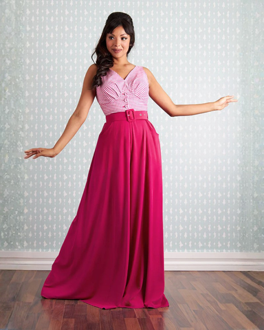 Helaina-Mai. Elegantti 1940luvusta inspiroitunut palazzo-housuhaalari 