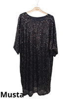 Hihallinen paljettimekko/tunika. Eri värejä. Plus koot!