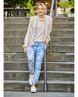 Höyhen, tekoturkis - farkkuliivi