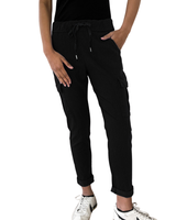 Yksivärinen joustava jeggins, gargo, reisitaskuhousut, musta ja ruskea