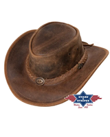 Stetson, nahkaa, leukanauhalla