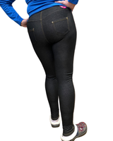  Musta Farkku Leggins housut / Farkku yksityiskohdat.