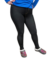  Musta Farkku Leggins housut / Farkku yksityiskohdat.