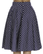 Klassikko tummansininen Polka Dot Navy- kellohame