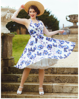 Indigo, Elegantti halterneck - mallinen kellomekko