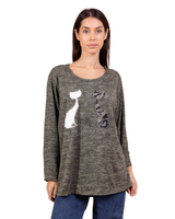 Kissapusero, paljeteilla ja timanttikoristeilla