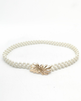 Siro ja joustava helminauhavyö metallisella lehtisoljella , one size