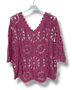 ONE SIZE poncho mallinen virkattu pitsipusero, eri värejä!