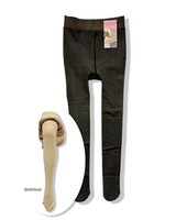  Joustavat fleecevuori sukkahousut, läpikuultava efekti. Pluskoko!