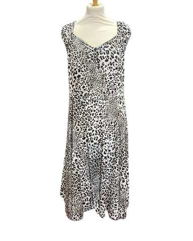 Vaalea Leopardi joustomekko