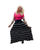 Upea Kerrostettu Ruffle Maxi -hame – Mustavalkoinen. One size