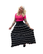 Upea Kerrostettu Ruffle Maxi -hame – Mustavalkoinen. One size