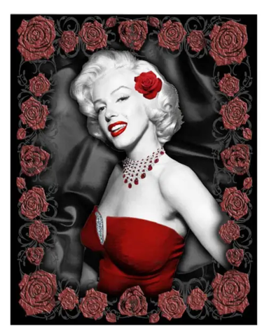  Marilyn Monroe fleece-peitto. Kaksi kuosia