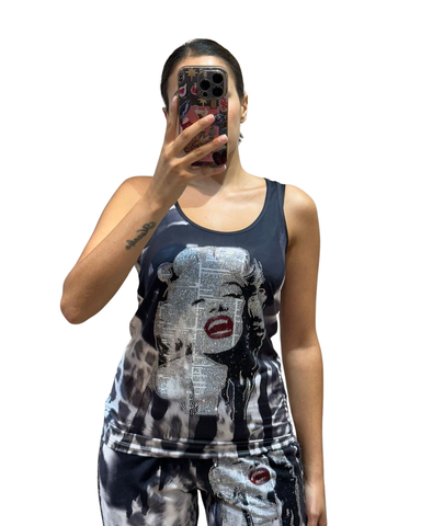 Timanttinen hihaton Marilyn, rock henkinen toppi