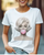Marilyn Monroe purkkapallo, valkoinen t paita. Yksi koko