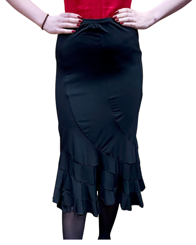 Merenneitohelmainen hame, musta