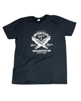 T paita American motorcycles, musta