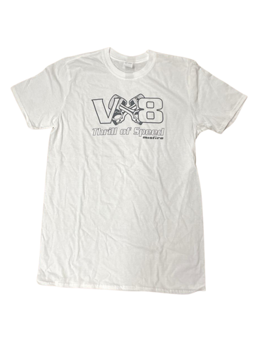 T paita V 8, Thrill of speed, valkoinen