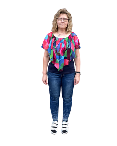 Paletti, värikäs liehukepusero