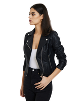 Musta nahkatakki, koot S-XL