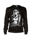 Marilyn musta pitkähihainen t paita, RESPECT. Reilut unisex koot.