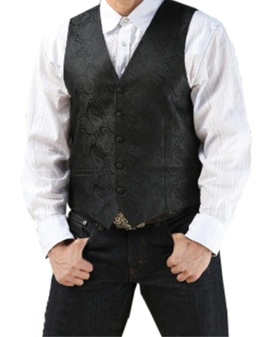 Miesten länkkärityylinen vanhanaikainen liivi Lincoln musta