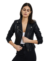 Musta nahkatakki, koot S-XL