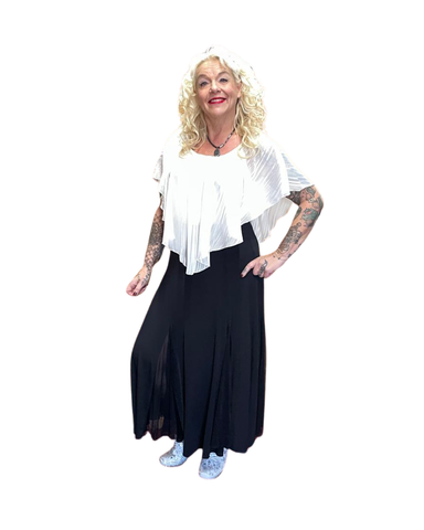 Pitkä liehukehame, musta