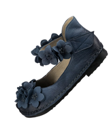 Laura Vitan siniset nahkaiset Ballerinat nilkkaremmillä