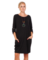 Yksivärinen neuletunika mekko taskuilla, yksi koko, eri värejä! 