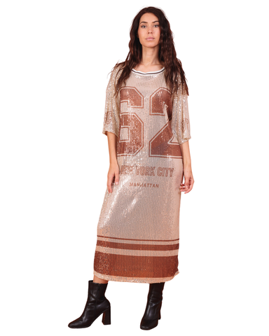Sporttinen joustava New York City-62 Paljettimekko