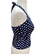 Tummansininen halter neck polkadot toppi