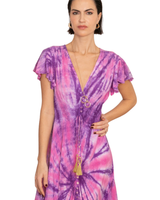 Saija mekko<3 Perhoshihallinen maksimekko, Upea lila/pinkki väri!