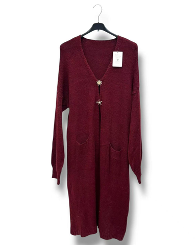 Pitkä, rento reilun kokoinen koruneuletakki, eri värejä!