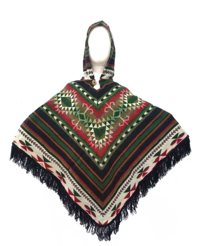 Andansa-poncho, alkuperäinen Andes-poncho hupulla