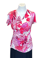 Pinkki kietaisumallinen pusero 