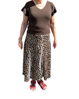 Upea Leopardikuosinen kapea satiinihame, eri kuoseja, one size