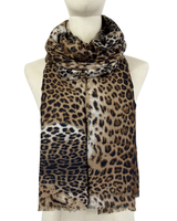 Pehmeä kaulahuivi, Leopardi kuosilla. Eri Värejä