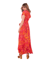 Saija mekko <3 Perhoshihallinen mekko, Fuksia/Oranssi 