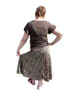 Upea Leopardikuosinen kapea satiinihame, eri kuoseja, one size